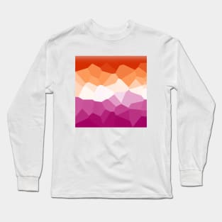 Lesbian Flag Geometric design subtle Long Sleeve T-Shirt